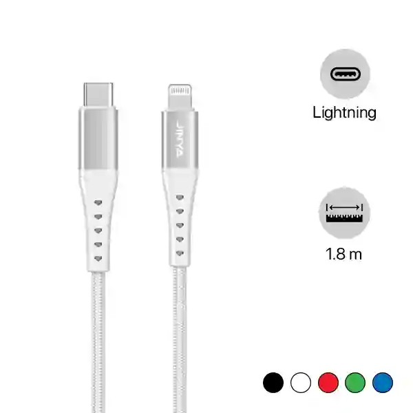 Cáp Type-C to Lightning Jinya Bọc Dù 1.8m