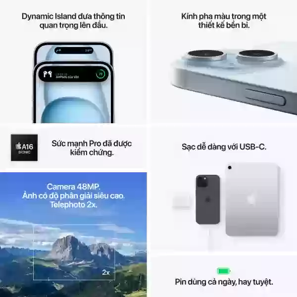 iPhone 15 128GB - Chính hãng