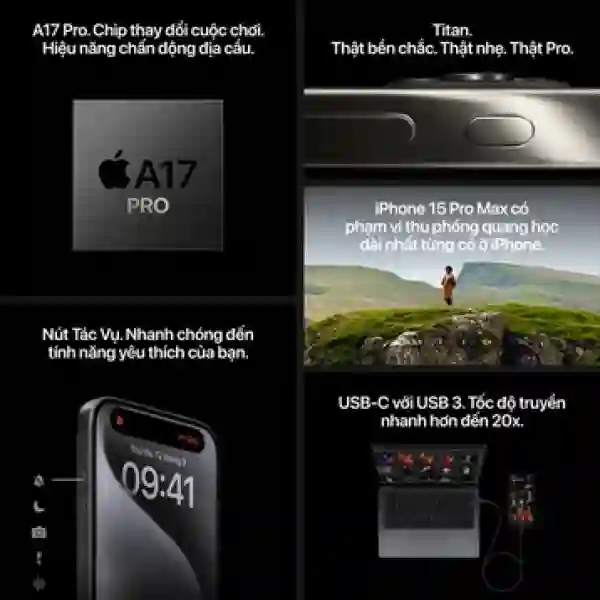 iPhone 15 Pro Max 256GB Chính Hãng Like New
